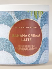 Bath & Body Works Banana Cream Latte 3 Wick Candle 411g - Image 2 of 2