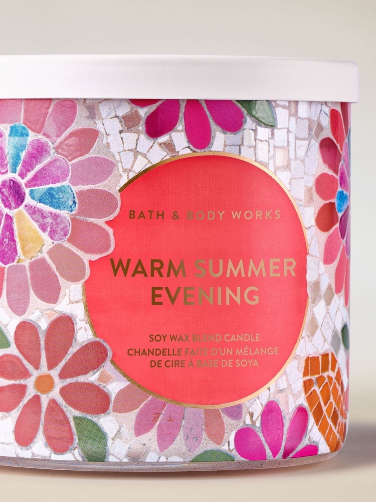 Bath & Body Works Warm Summer Evening 3 Wick Candle 411g - Image 2 of 3 Bath & Body Works Warm Summer Evening 3 Wick Candle 411g - Image 2 of 3