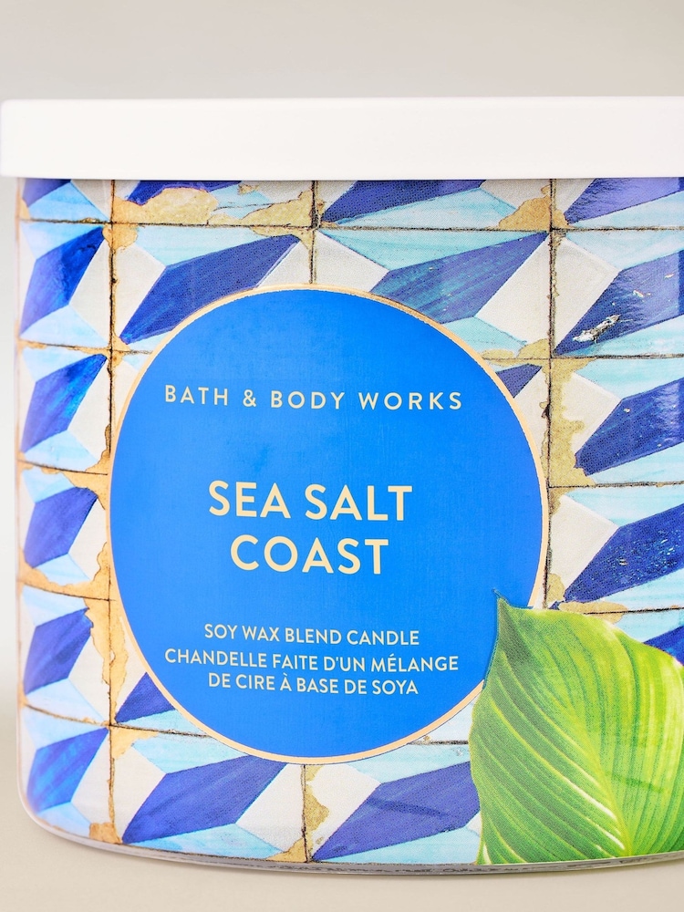Bath & Body Works Sea Salt Coast 3 Wick Candle 411g - Image 2 of 2 Bath & Body Works Sea Salt Coast 3 Wick Candle 411g - Image 2 of 2