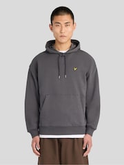 Lyle & Scott Dark Grey Heavyweight Loopback Pullover Hoodie - Image 1 of 6