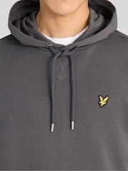 Lyle & Scott Dark Grey Heavyweight Loopback Pullover Hoodie - Image 3 of 6