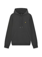 Lyle & Scott Dark Grey Heavyweight Loopback Pullover Hoodie - Image 6 of 6