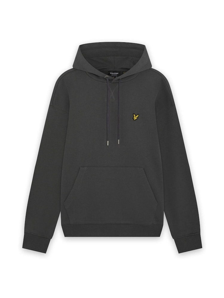 Lyle & Scott Dark Grey Heavyweight Loopback Pullover Hoodie - Image 6 of 6 Lyle & Scott Dark Grey Heavyweight Loopback Pullover Hoodie - Image 6 of 6