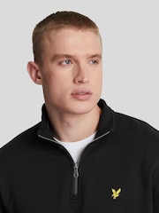 ブラック - Lyle & Scott ループバック クォータージップ トレーナー - 画像 3 / 5