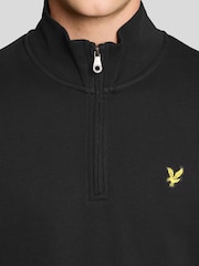 ブラック - Lyle & Scott ループバック クォータージップ トレーナー - 画像 4 / 5