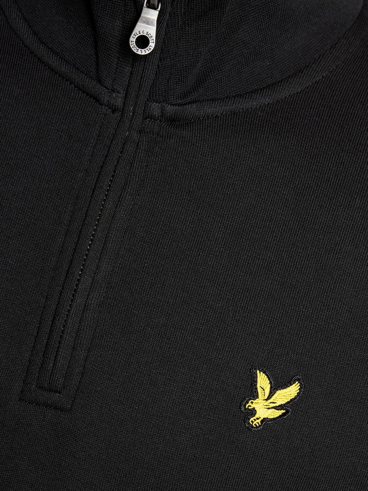 ブラック - Lyle & Scott ループバック クォータージップ トレーナー - 画像 5 / 5