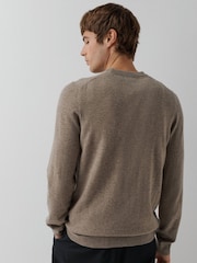 Lyle & Scott Green Lambswool Blend Crew Neck Jumper - Image 3 of 4