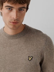 Lyle & Scott Green Lambswool Blend Crew Neck Jumper - Image 4 of 4