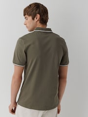 Lyle & Scott White Tipped Short Sleeve Polo Shirt - Image 4 of 5