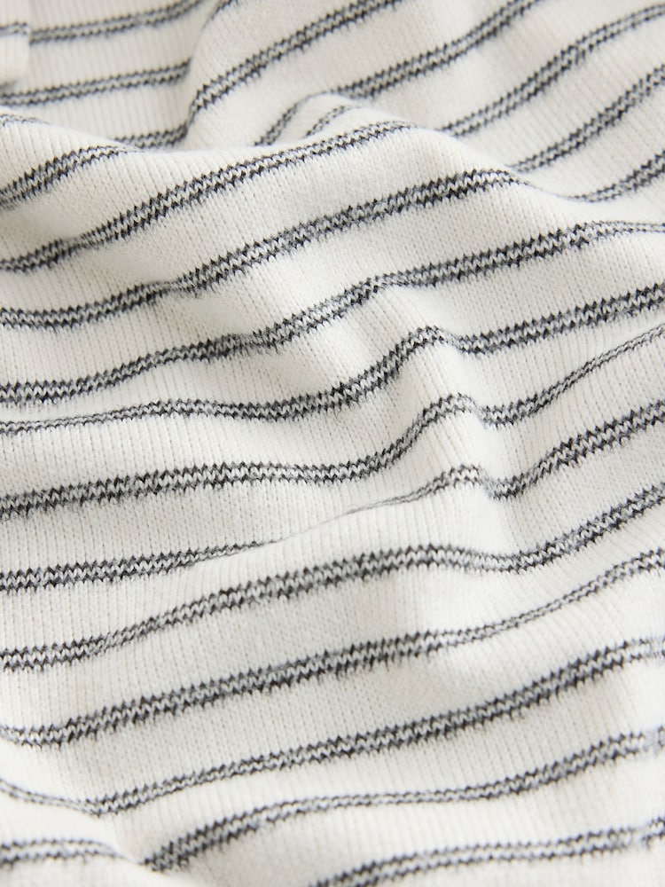 Light Grey Stripe Cosy Lightweight Dressing Gown - Image 2 of 3 Light Grey Stripe Cosy Lightweight Dressing Gown - Image 2 of 3