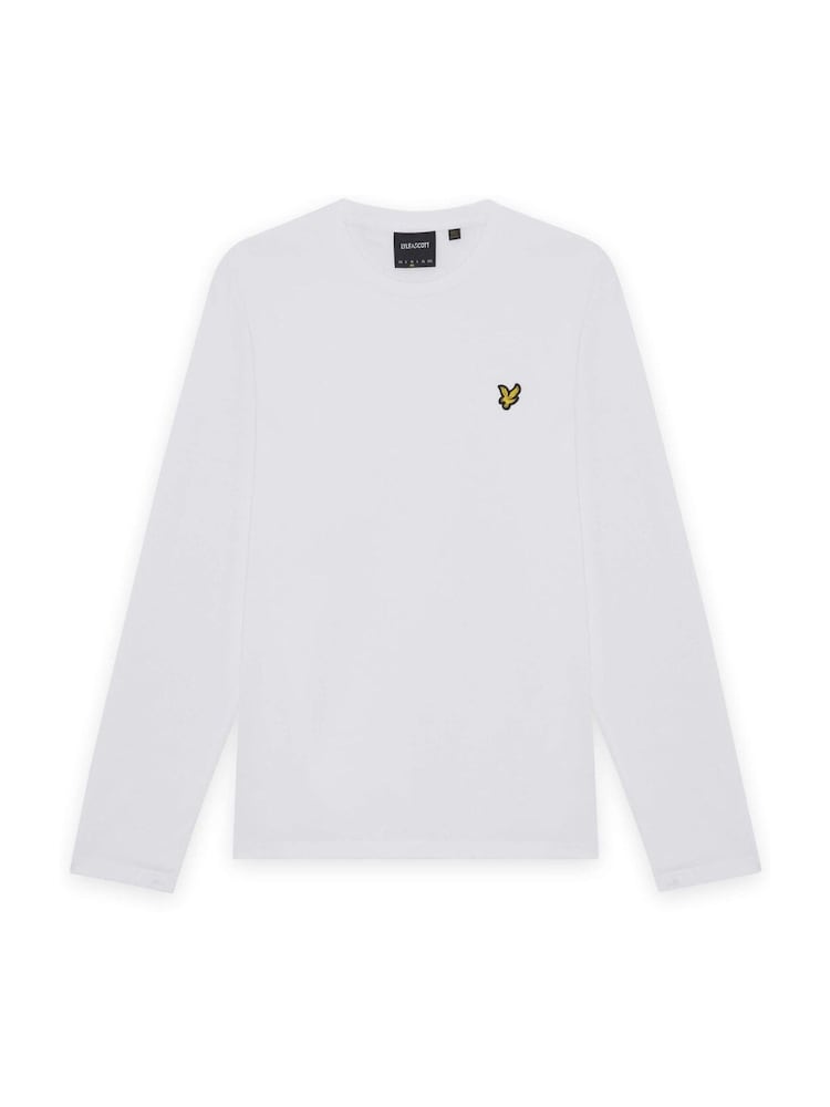 Lyle & Scott White Boxy Fit Long Sleeve T-Shirt - Image 1 of 1 Lyle & Scott White Boxy Fit Long Sleeve T-Shirt - Image 1 of 1