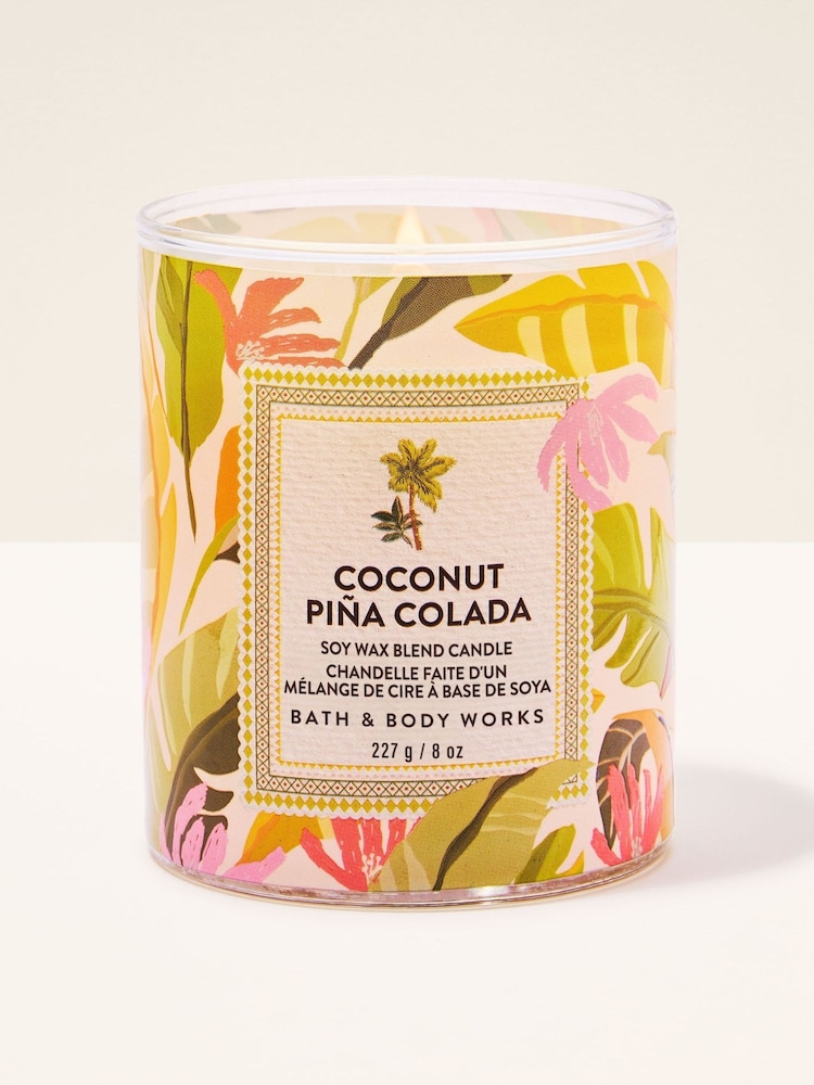 Bath & Body Works Coconut Pina Colada Single Wick Candle 227g - Image 1 of 2