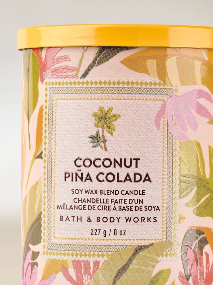 Bath & Body Works Coconut Pina Colada Single Wick Candle 227g - Image 2 of 2