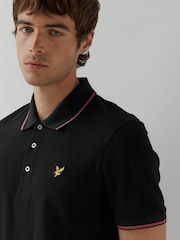 Lyle & Scott Black Tipped Short Sleeve Polo Shirt - Image 3 of 3