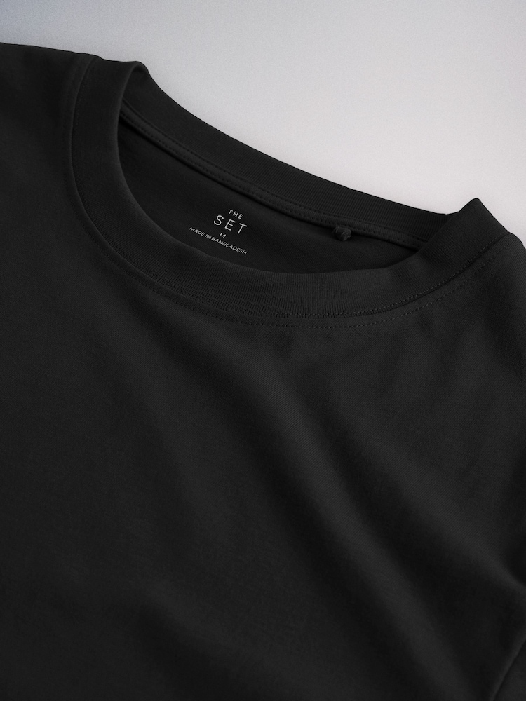 The Set 4 Pack Lightweight Short Sleeve T-Shirts Grey/White - Image 7 of 7