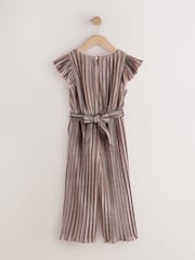Metalic Plisse Occasion Tie waist Jumpsuit (3-16yrs) - Image 6 of 8