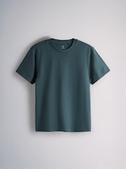 The Set 4 Pack Lightweight Short Sleeve T-Shirts Green/Grey - Image 3 of 7