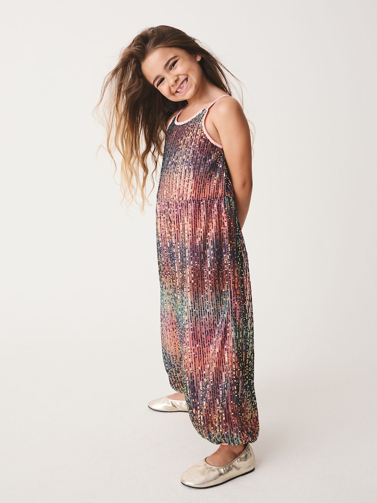 متعدد الألوان - Sequin Jumpsuit (3-16yrs) - صورة 1 من 4 متعدد الألوان - Sequin Jumpsuit (3-16yrs) - صورة 1 من 4