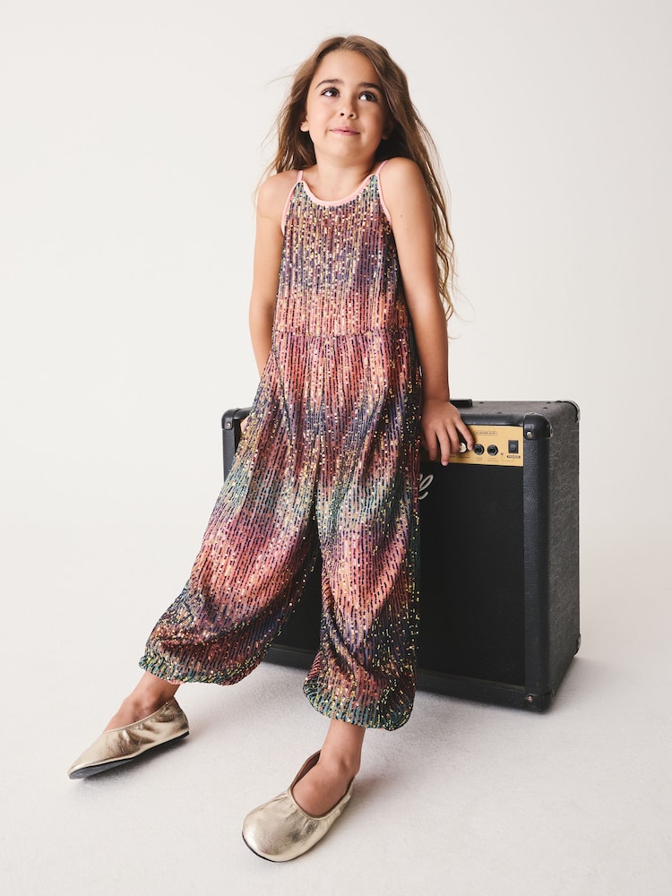 متعدد الألوان - Sequin Jumpsuit (3-16yrs) - صورة 2 من 4 متعدد الألوان - Sequin Jumpsuit (3-16yrs) - صورة 2 من 4