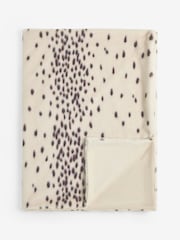 Poodle & Blonde Cream Tottenham Dalmation Spot Faux Fur Throw - Image 7 of 7