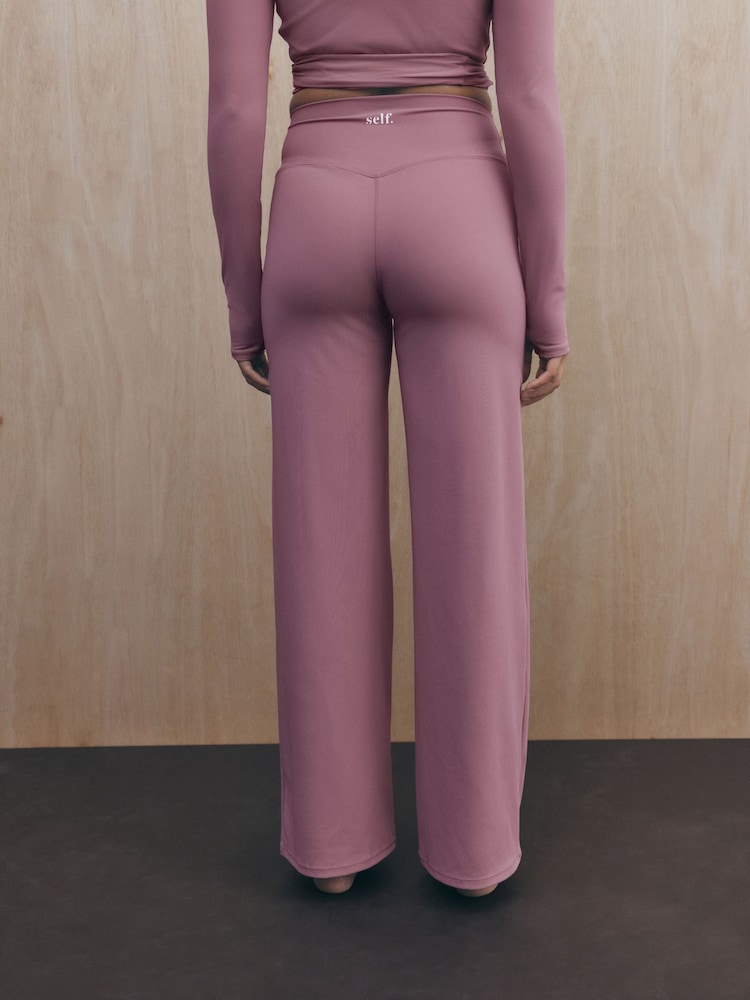 Mauve rose - Self. Leggings large taille haute - Image 2 de 4