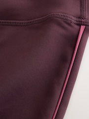 self. Burdundy Red Performance Tipped Leggings - Image 6 of 7