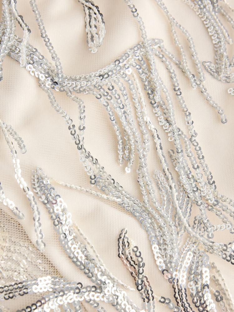 Silver Tassel Embellished Long Sleeved Cape Top - Image 8 of 8 Silver Tassel Embellished Long Sleeved Cape Top - Image 8 of 8