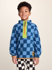 Tog 24 Blue Kids Brecknock Shaun The Sheep Print Zip Neck Fleece - Image 1 of 6