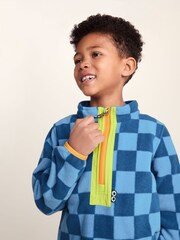 Tog 24 Blue Kids Brecknock Shaun The Sheep Print Zip Neck Fleece - Image 5 of 6