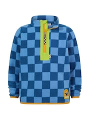 Tog 24 Blue Kids Brecknock Shaun The Sheep Print Zip Neck Fleece - Image 6 of 6