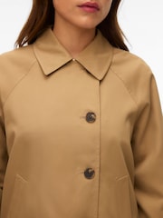 VERO MODA Brown Short Trench Jacket - Image 2 of 5