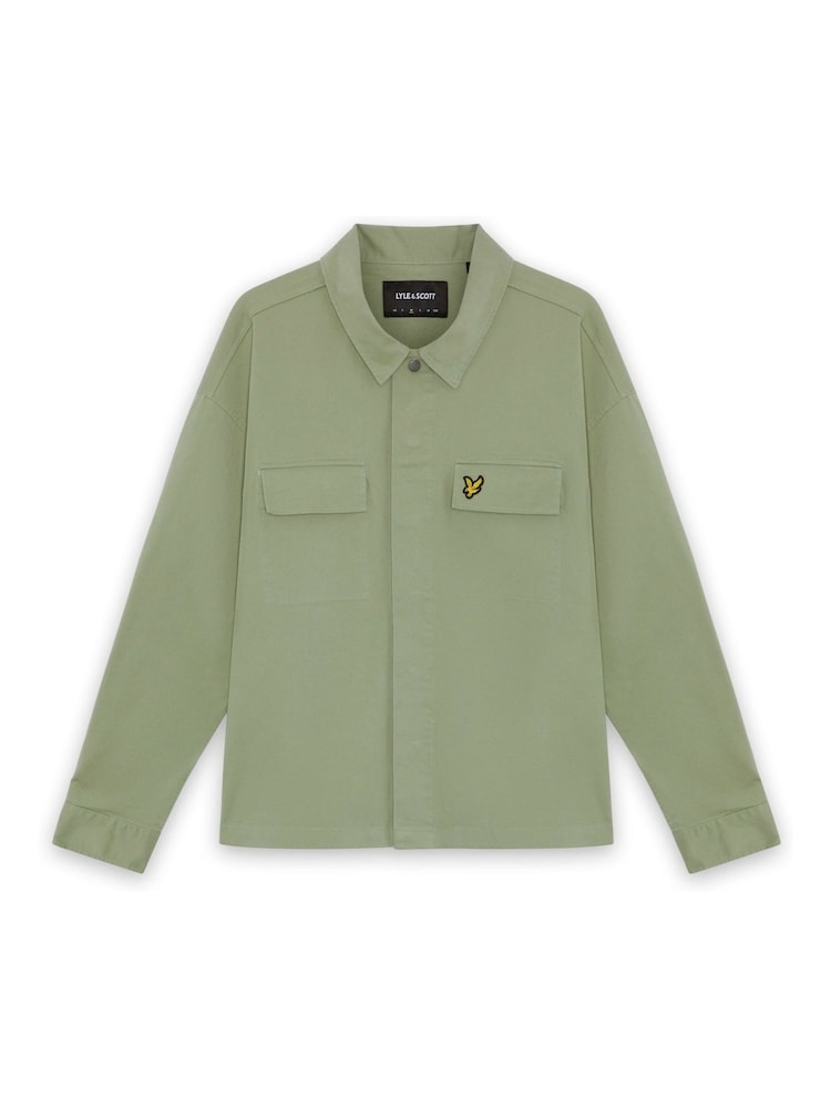 Lyle & Scott Green Washed Overshirt - Image 1 of 1