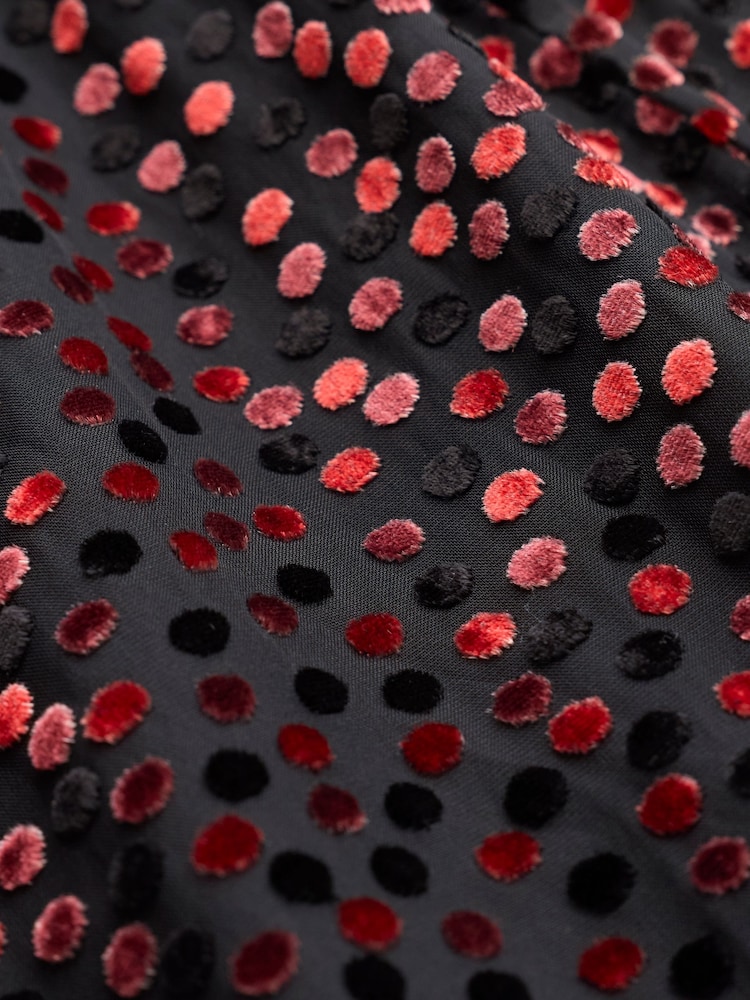 FatFace Shelby Black Devore Blouse - Image 7 of 7