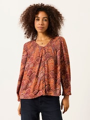 FatFace Nessie Purple Mountains Blouse - Image 1 of 5