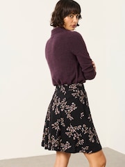 FatFace Selena Black Vintage Floral Skirt - Image 2 of 5