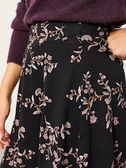 FatFace Selena Black Vintage Floral Skirt - Image 3 of 5