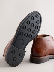Tan Brown Leather Chukka Boots - Image 7 of 7