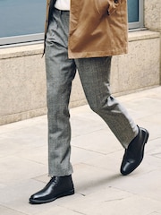 Black Smart Leather Chukka Boots - Image 2 of 3