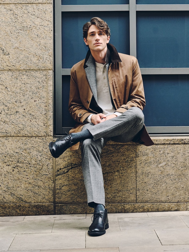 Black Smart Leather Chukka Boots - Image 3 of 3 Black Smart Leather Chukka Boots - Image 3 of 3