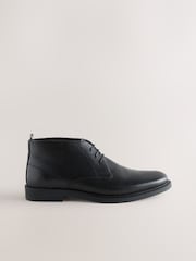 Black Smart Leather Chukka Boots - Image 5 of 8