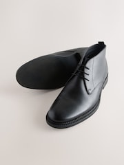 Black Smart Leather Chukka Boots - Image 6 of 8