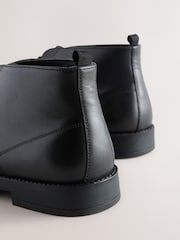 Black Smart Leather Chukka Boots - Image 8 of 8