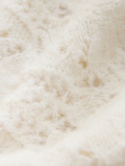 Ecru Pointelle Knit Long Sleeve Henley Jumper - Image 6 of 7