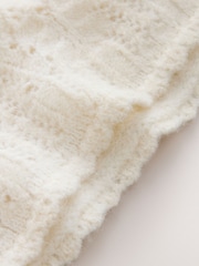 Ecru Pointelle Knit Long Sleeve Henley Jumper - Image 7 of 7
