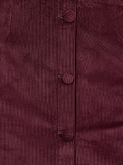 Love & Roses Red Berry Scallop Hem Cord Mini Skirt - Image 5 of 5