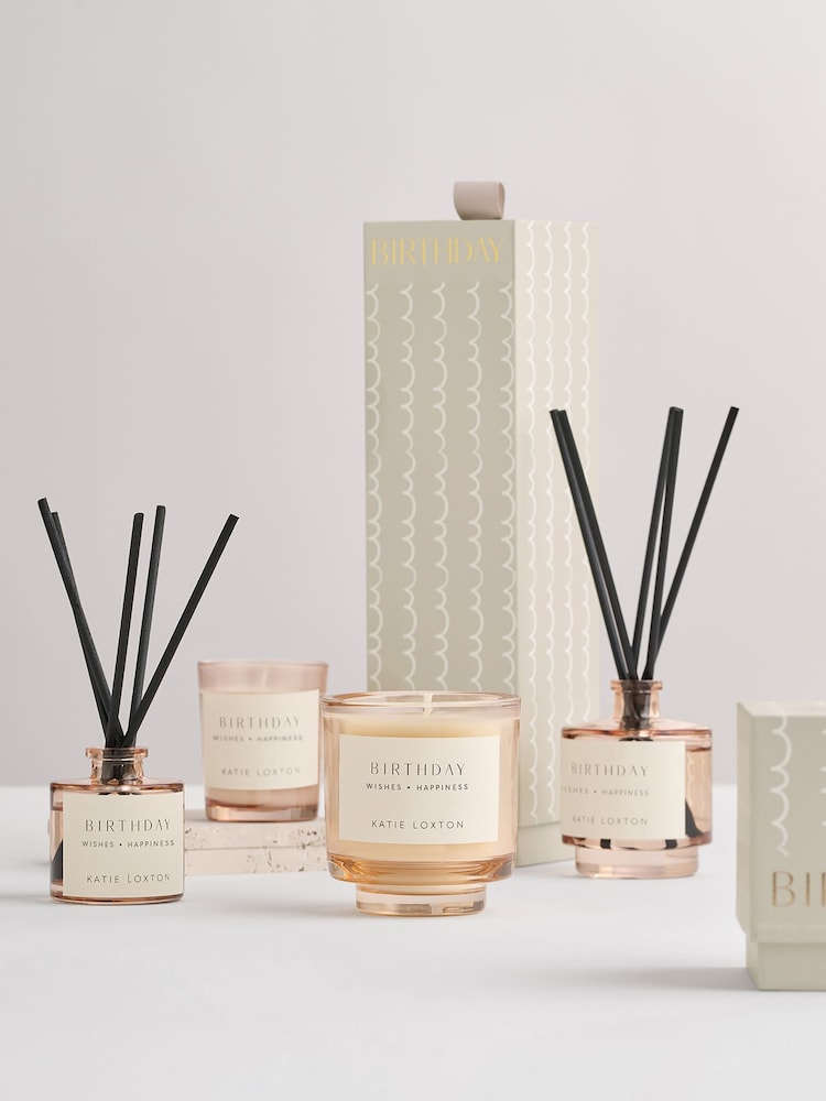Katie Loxton Elderberry & Cotton Happy Birthday Mini Home Fragrance Gift Set - Image 1 of 5