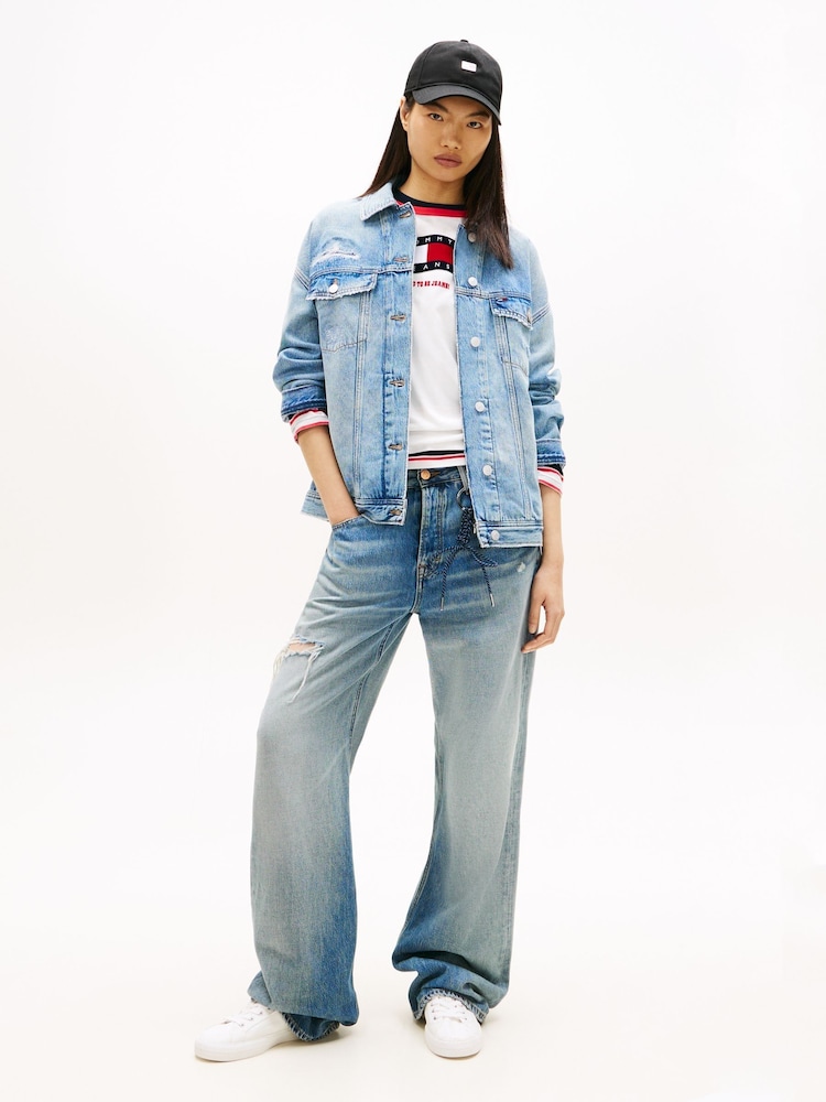 Next：日本 Tommy Jeans ダメージ加工オーバーサイズ デニムトラッカー 