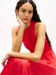 Tommy Jeans Slim Poplin Tank Top Maxi Dress - 5的图像3｝