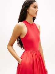 Tommy Jeans Slim Poplin Tank Top Maxi Dress - 5的图像4｝