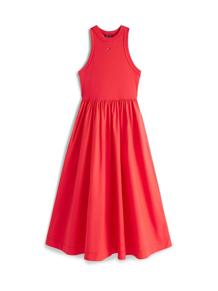Tommy Jeans Slim Poplin Tank Top Maxi Dress - 5的图像5｝